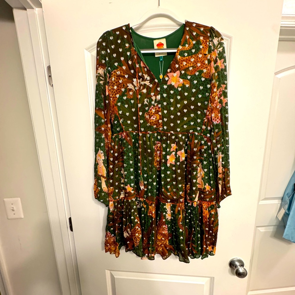 Brand new with tags farmrio green print dress size medium!